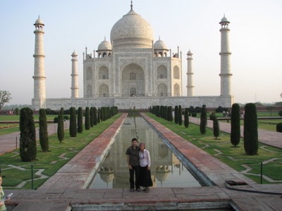 At the taj mahal