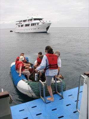 Boarding the Dingy