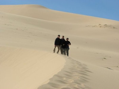 Boys at sand dunes
