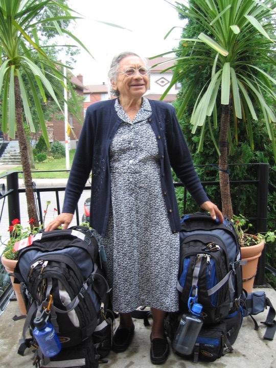 Granny with packs