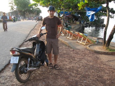 Joe with motorbike