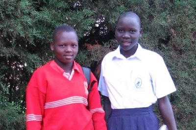 Mary and sarah off to school