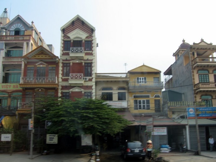Narrow vietnamese houses