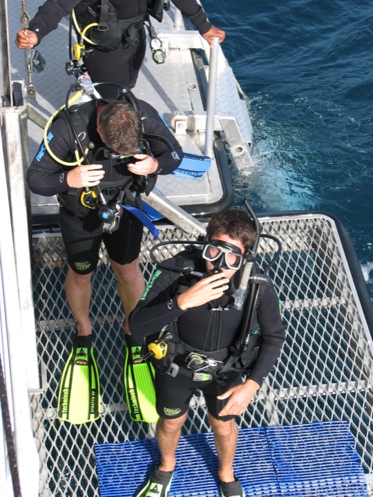 On dive deck