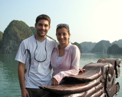 P and j at front of boat