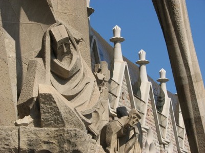 Part of facade of cathedral