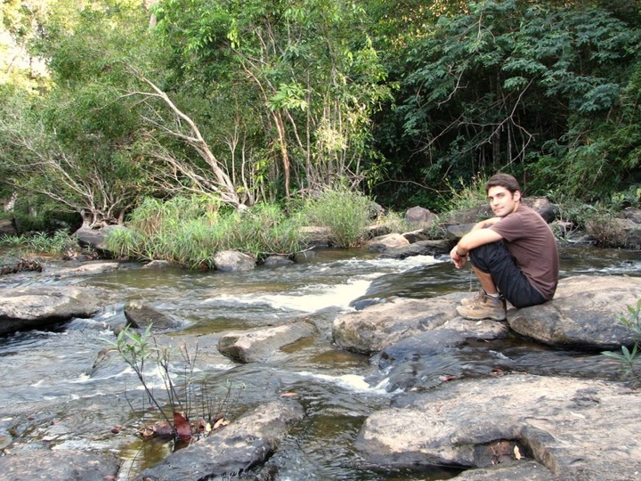 Resting at jungle stream