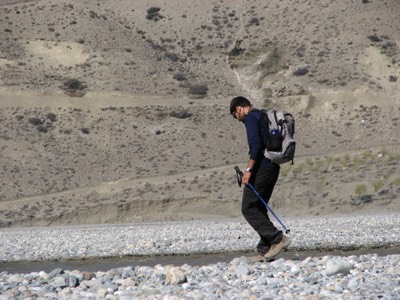 Searching for ammonite fossils