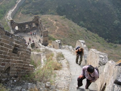 Steep ascent on old section