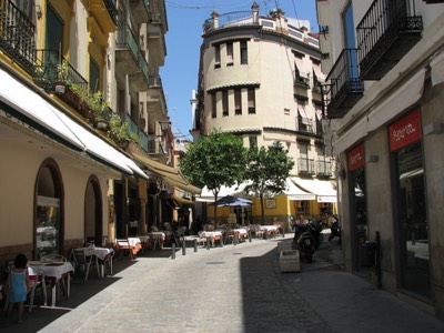 Street cafes in sevilla