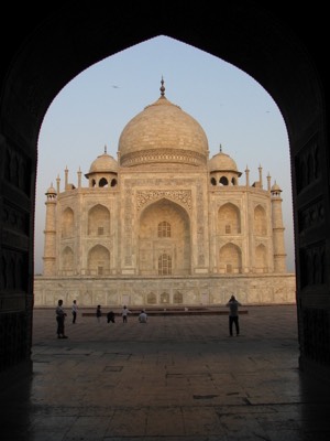 Taj from inside of mosque