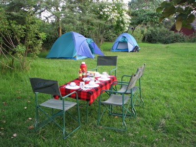 Tea time at camp