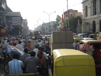 Traffic jam in old delhi