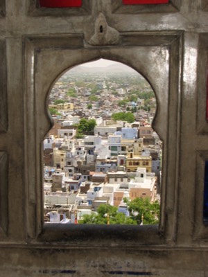 View from city palace udaipur