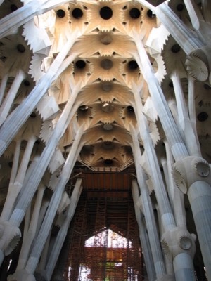 View from the inside of the cathedral