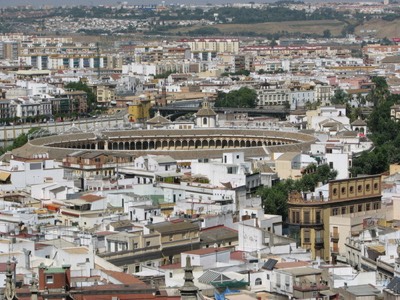 View of plaza de toros from giralda