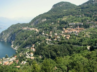 View of varenna from castel