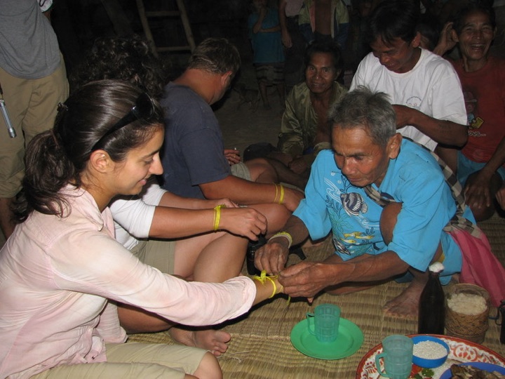 Village elder at welcoming ceremony