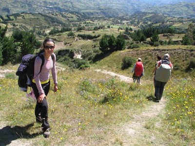 Walking the trail with our group