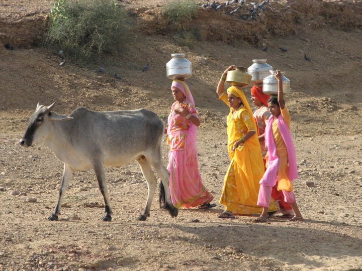 Women carrying water